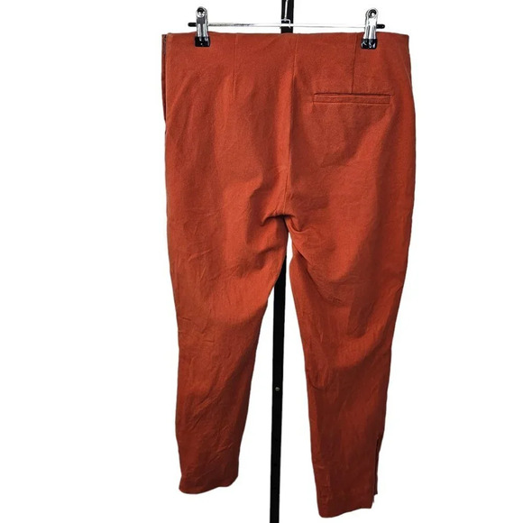 COS Womens Zip Bottom Stretch Pants Orange Size  10 - Picture 8 of 9